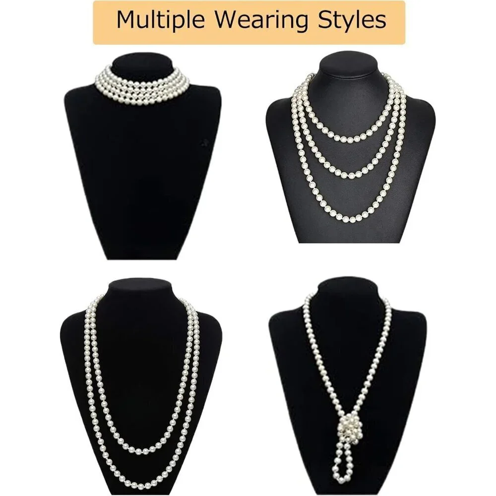1920s Flapper Accessories Set Retro Roaring 20s Womens Costume Jewelry
